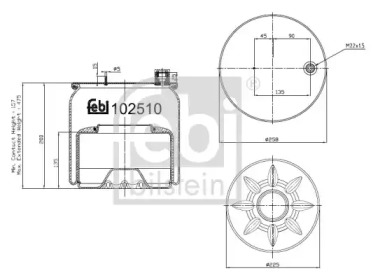 Баллон пневматической рессоры FEBI BILSTEIN 102510