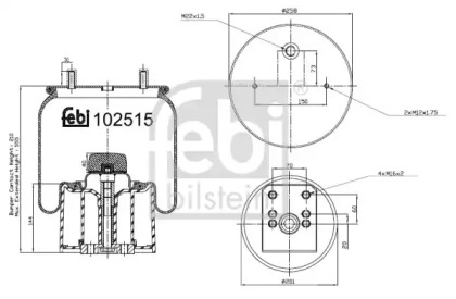 Баллон пневматической рессоры FEBI BILSTEIN 102515