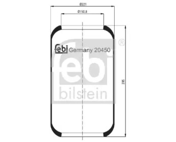 Баллон пневматической рессоры FEBI BILSTEIN 20450