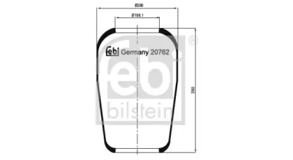 Баллон пневматической рессоры FEBI BILSTEIN 20762