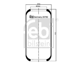 Баллон пневматической рессоры FEBI BILSTEIN 20782