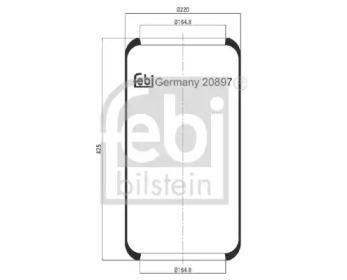 Баллон пневматической рессоры FEBI BILSTEIN 20897