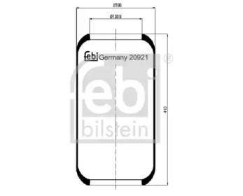 Баллон пневматической рессоры FEBI BILSTEIN 20921