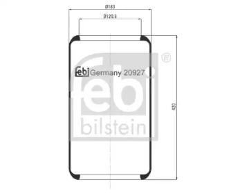 Баллон пневматической рессоры FEBI BILSTEIN 20927