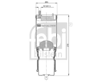 Баллон пневматической рессоры FEBI BILSTEIN 35436