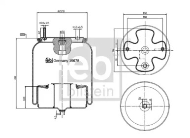 Баллон пневматической рессоры FEBI BILSTEIN 35678