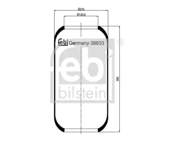 Баллон пневматической рессоры FEBI BILSTEIN 38633