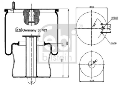 Баллон пневматической рессоры FEBI BILSTEIN 38783