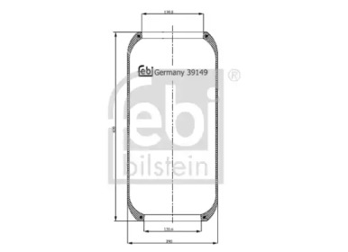 Баллон пневматической рессоры FEBI BILSTEIN 39149