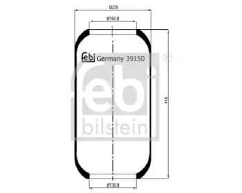 Баллон пневматической рессоры FEBI BILSTEIN 39150