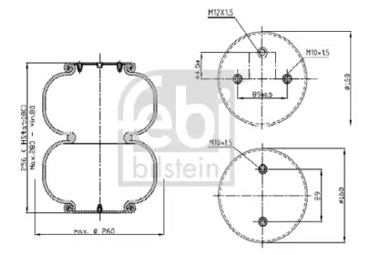 Баллон пневматической рессоры FEBI BILSTEIN 39420