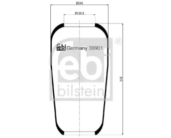 Баллон пневматической рессоры FEBI BILSTEIN 39901