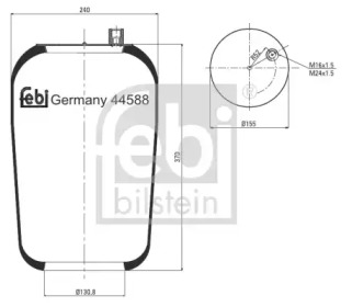 Баллон пневматической рессоры FEBI BILSTEIN 44588