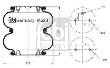 Баллон пневматической рессоры FEBI BILSTEIN 44628