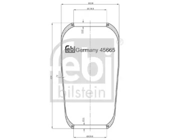 Баллон пневматической рессоры FEBI BILSTEIN 45665