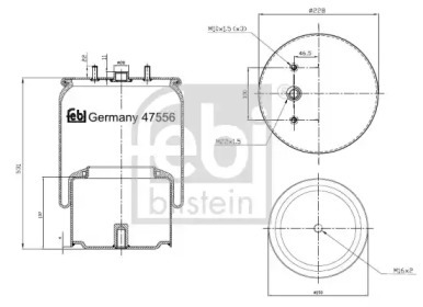 Баллон пневматической рессоры FEBI BILSTEIN 47556