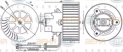 вентилятор BEHR HELLA SERVICE 8EW 009 100-261