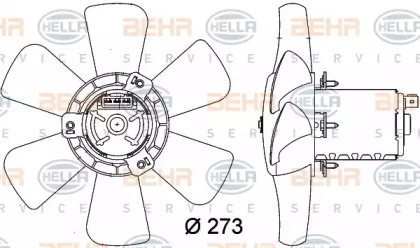 Вентилятор BEHR HELLA SERVICE 8EW 009 144-401