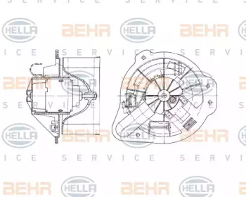 вентилятор BEHR HELLA SERVICE 8EW 009 157-591