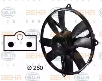 Вентилятор BEHR HELLA SERVICE 8EW 009 158-751