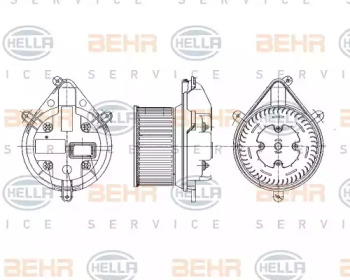 вентилятор BEHR HELLA SERVICE 8EW 009 159-141