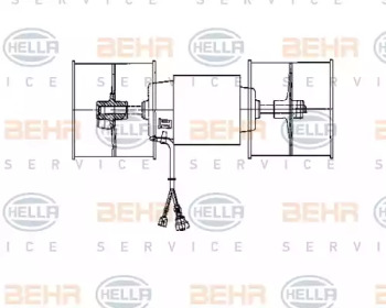 вентилятор BEHR HELLA SERVICE 8EW 009 160-621