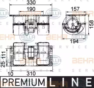 вентилятор BEHR HELLA SERVICE 8EW 009 160-761