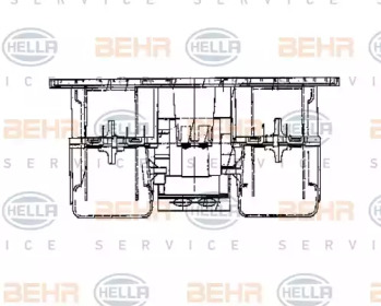 вентилятор BEHR HELLA SERVICE 8EW 009 160-781