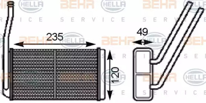 Теплообменник BEHR HELLA SERVICE 8FH 351 000-161