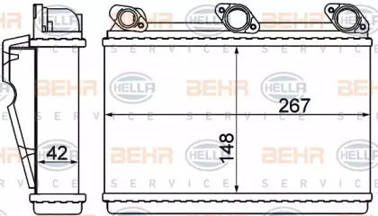 Теплообменник BEHR HELLA SERVICE 8FH 351 000-521