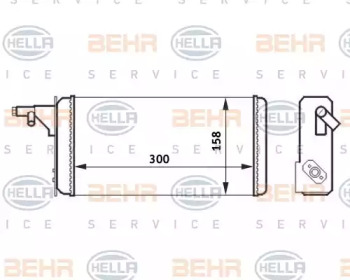 Теплообменник BEHR HELLA SERVICE 8FH 351 024-251