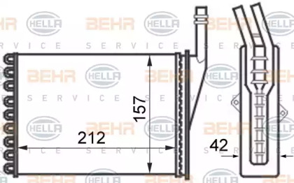 Теплообменник BEHR HELLA SERVICE 8FH 351 024-351