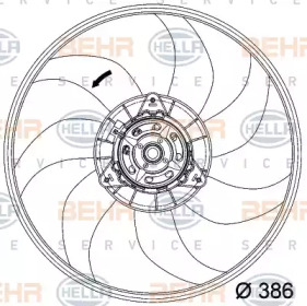 Вентилятор BEHR HELLA SERVICE 8EW 351 034-281