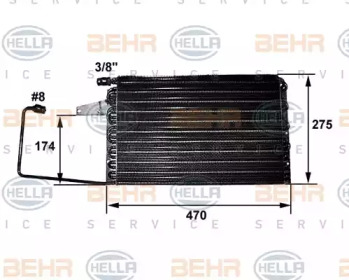 Конденсатор BEHR HELLA SERVICE 8FC 351 038-401