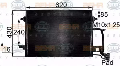 Конденсатор BEHR HELLA SERVICE 8FC 351 038-421