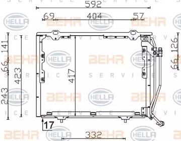 Конденсатор BEHR HELLA SERVICE 8FC 351 038-454