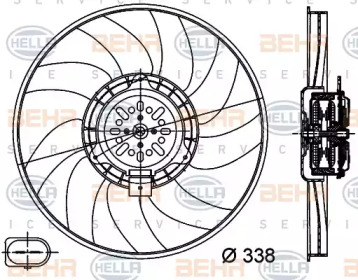 Вентилятор BEHR HELLA SERVICE 8EW 351 044-361