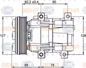 Компрессор BEHR HELLA SERVICE 8FK 351 113-431