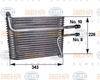 Испаритель BEHR HELLA SERVICE 8FV 351 210-061