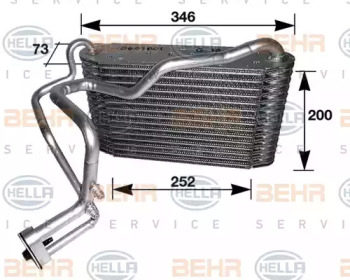 Испаритель BEHR HELLA SERVICE 8FV 351 210-191