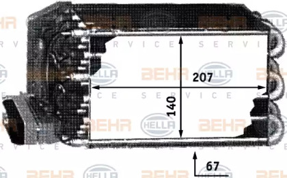 Испаритель BEHR HELLA SERVICE 8FV 351 210-691