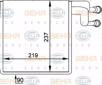 Испаритель BEHR HELLA SERVICE 8FV 351 211-041