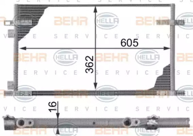 Конденсатор BEHR HELLA SERVICE 8FC 351 300-014