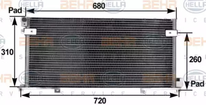 Конденсатор BEHR HELLA SERVICE 8FC 351 300-211