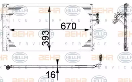 Конденсатор BEHR HELLA SERVICE 8FC 351 301-121