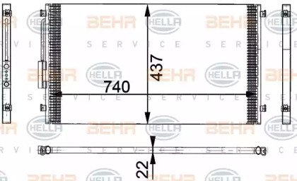 Конденсатор BEHR HELLA SERVICE 8FC 351 301-141