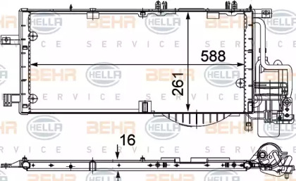 Конденсатор BEHR HELLA SERVICE 8FC 351 301-204