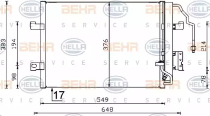 Конденсатор BEHR HELLA SERVICE 8FC 351 301-364