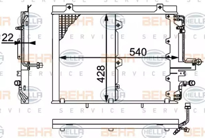 Конденсатор BEHR HELLA SERVICE 8FC 351 301-511