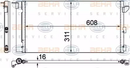 Конденсатор BEHR HELLA SERVICE 8FC 351 302-401